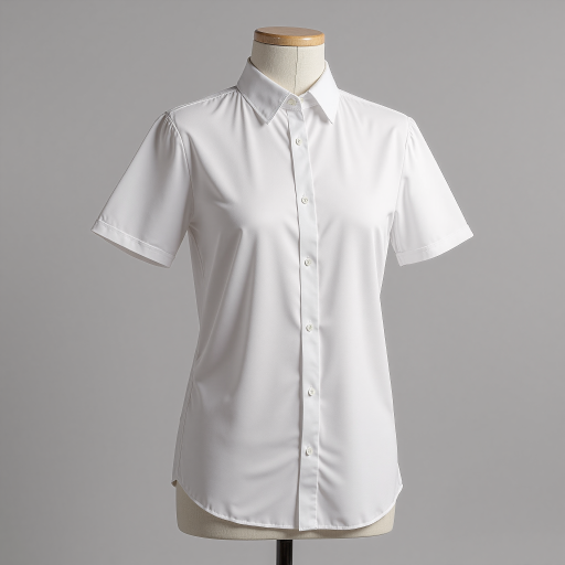 三十五岁左右女性头像，穿白色衬衫，黑色背景，专业技术人员形象